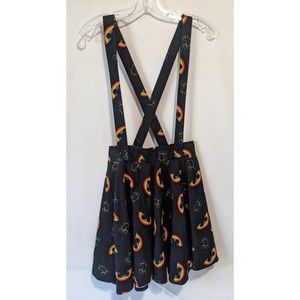 Disney Rainbow Mickey Mouse Suspender Skirt size Small New